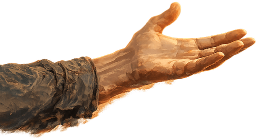 Une main ouverte, prête à recevoir